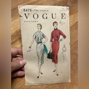 1954 Vintage Vogue Pattern Size 12